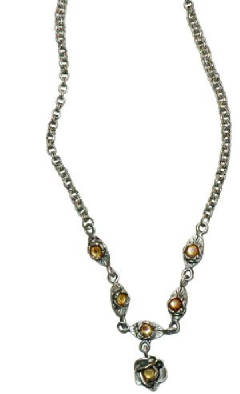Yellow stone necklace
