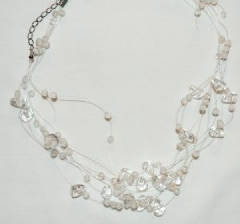 White beads necklace