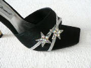 BLACK SATIN SANDAL