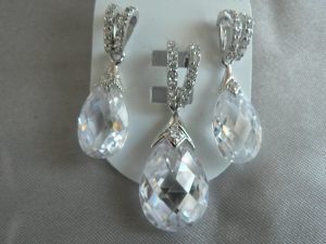 Sterling silver pear set
