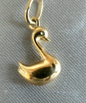 14k gold duck charm